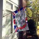 Great Dane with English Union Jack British Flag House Flag 28x40 Porch Sleeve Pole Decorative Outside Yard Banner Artwork Wall Hanging, Polyester