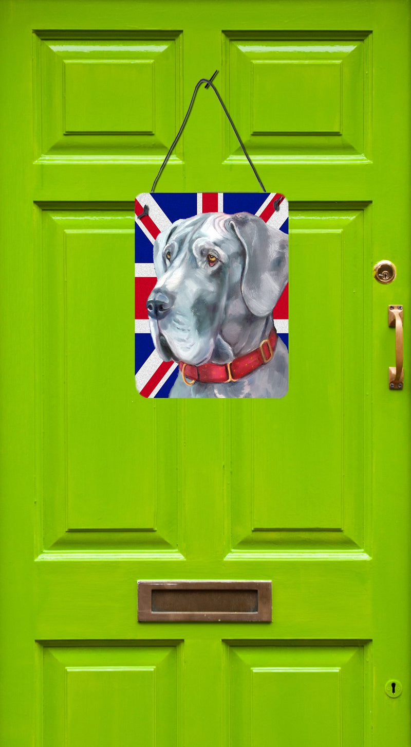 Great Dane with English Union Jack British Flag Wall or Door Hanging Prints LH9598DS1216