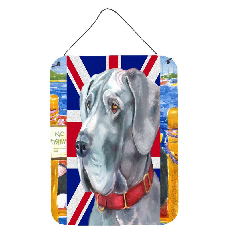 Great Dane with English Union Jack British Flag Wall or Door Hanging Prints LH9598DS1216