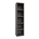 Easy-Lift Queen Murphy Wall Bed in Dark Grey with Two Bookshelves