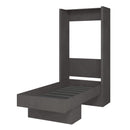 Easy-Lift Twin Murphy Wall Bed in Dark Grey with Shelf