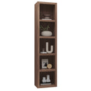 Brown Natural Wood Grain 91-in Tall Wooden Bookcase Shelf