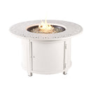 Aluminum 44-in Round Propane Fire Table with Beads, Covers and Lid