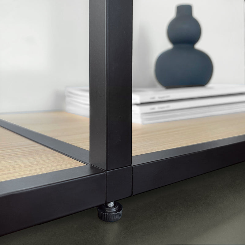 Freestanding Bookshelf Room Divider - Room Divider Bookcase with Modern Design LIUM Decorative Shelving Unit Combo 3x5/1