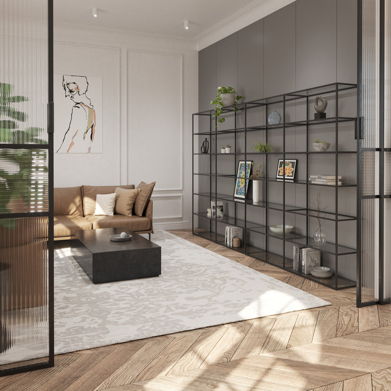 Freestanding Bookshelf Room Divider - Room Divider Bookcase with Modern Design LIUM Decorative Shelving Unit Combo 3x5/1