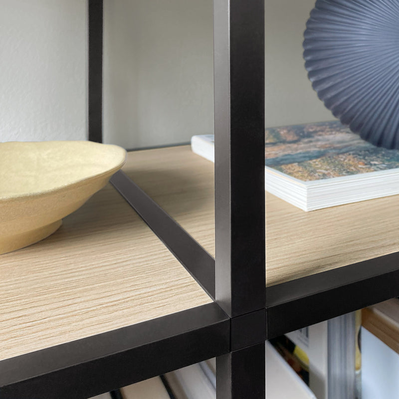 Freestanding Bookshelf Room Divider - Room Divider Bookcase with Modern Design LIUM Decorative Shelving Unit Combo 3x5/1