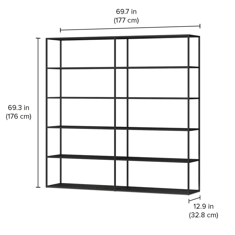 Modular Bookshelf System - Modern Display Storage with Custom Shelves & German Engineering LIUM Decorative Shelving Unit XL 2x5