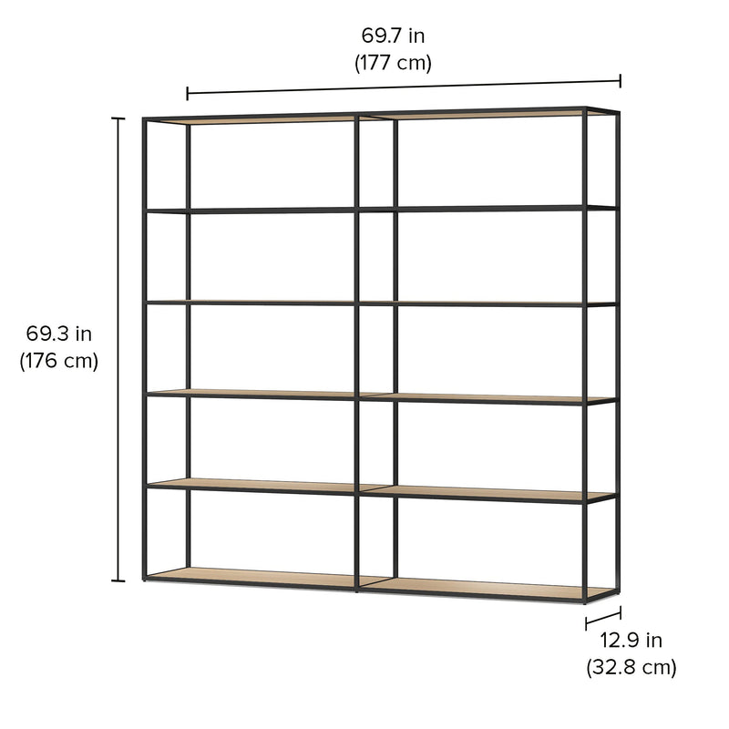Modular Bookshelf System - Modern Display Storage with Custom Shelves & German Engineering LIUM Decorative Shelving Unit XL 2x5