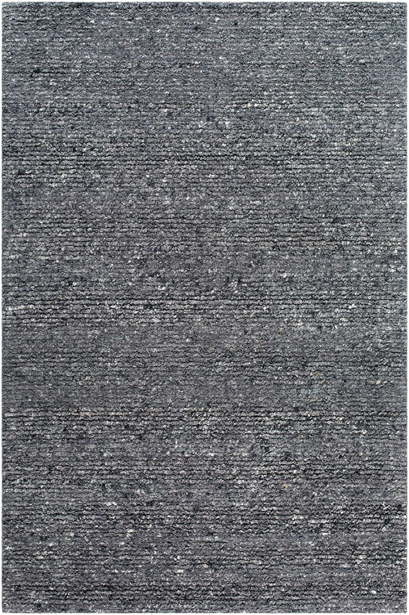 Winta Black Wool Area Rug