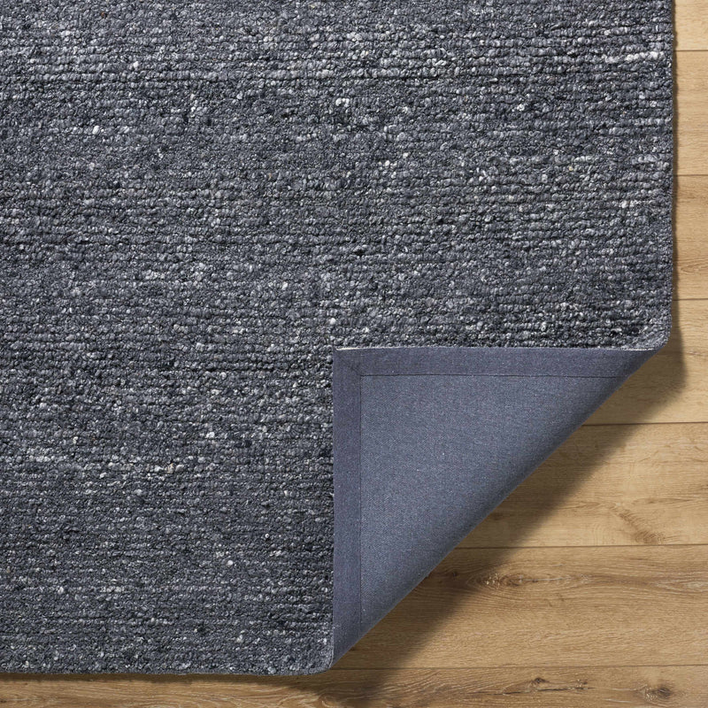 Winta Black Wool Area Rug