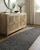 Winta Black Wool Area Rug