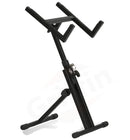 Guitar Combo Amplifier Stand by GRIFFIN | PA Speaker Karaoke Monitor Holder | Low Profile Pro-Audio Amp Tilt Back Mount Stand | Adjustable Speaker Cabinet Stage Equipment Platform Riser & Studio Chair