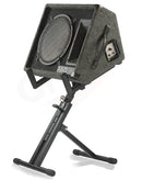 Guitar Combo Amplifier Stand by GRIFFIN | PA Speaker Karaoke Monitor Holder | Low Profile Pro-Audio Amp Tilt Back Mount Stand | Adjustable Speaker Cabinet Stage Equipment Platform Riser & Studio Chair