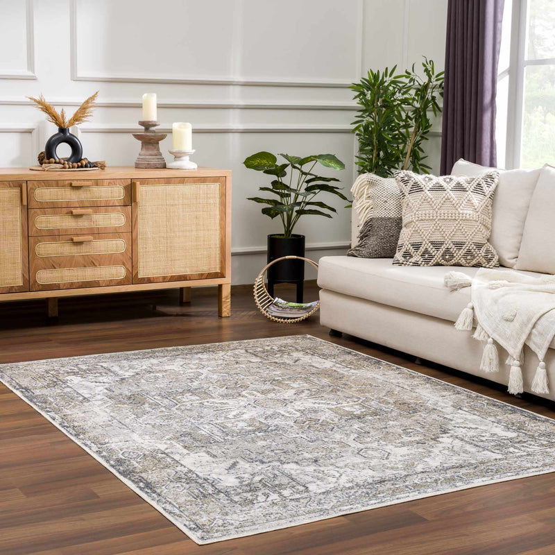 Hera Olive Flat Pile Washable Rug