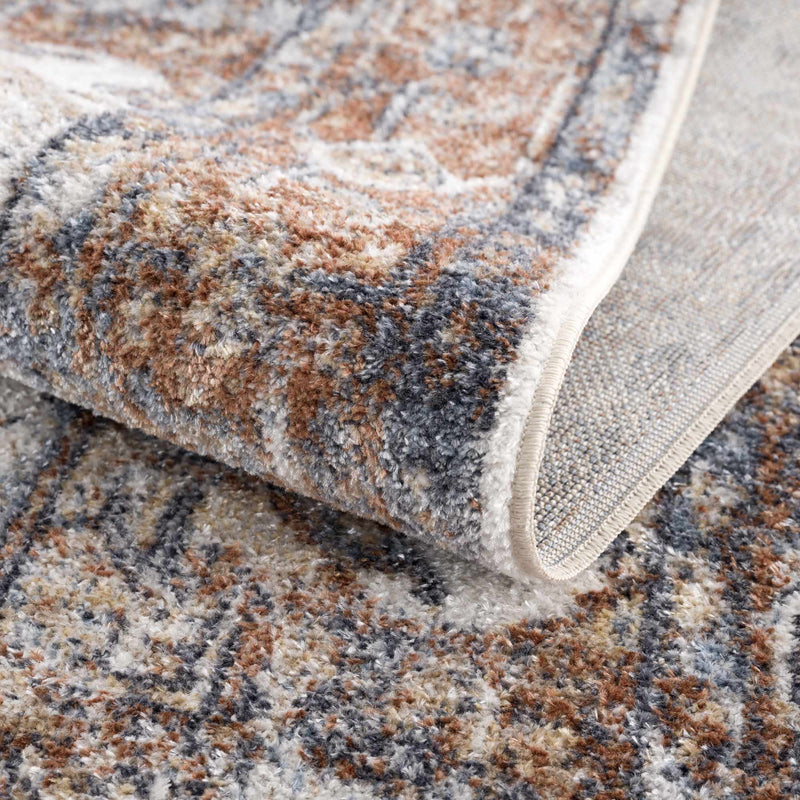 Hera Rust Flat Pile Washable Rug - Limited Edition