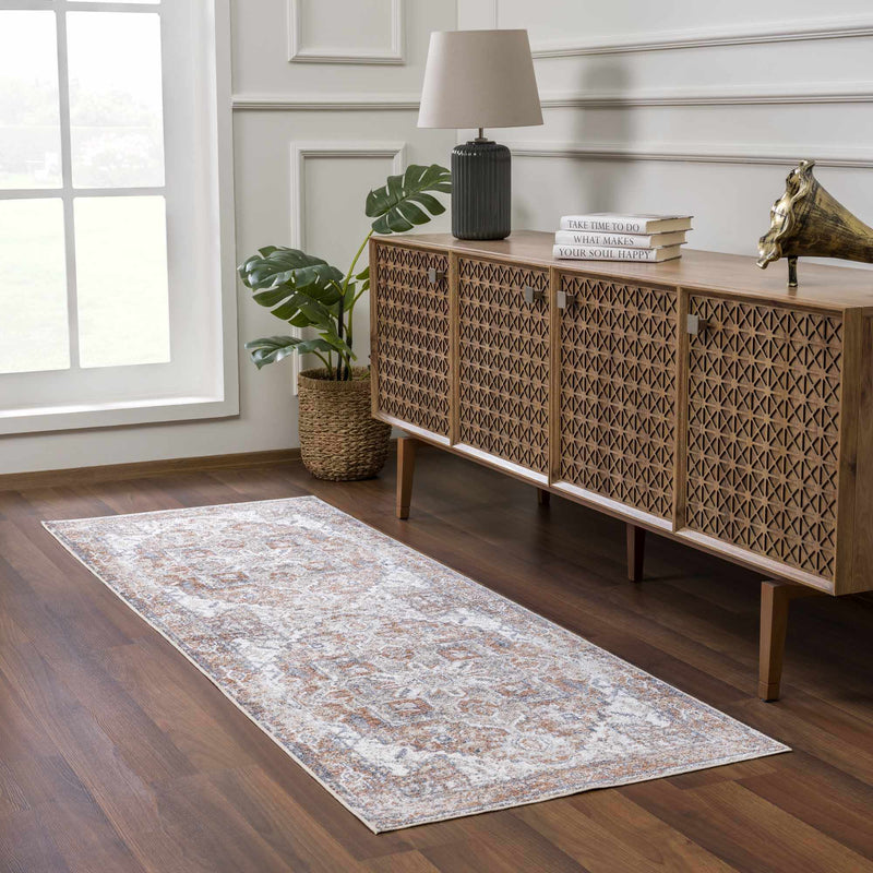 Hera Rust Flat Pile Washable Rug - Limited Edition