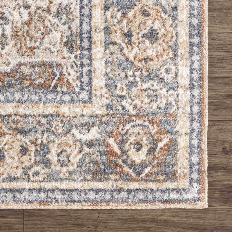 Arias Beige Blue Washable Area Rug