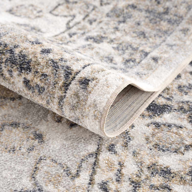 Rudo Beige Flat Pile Washable Rug