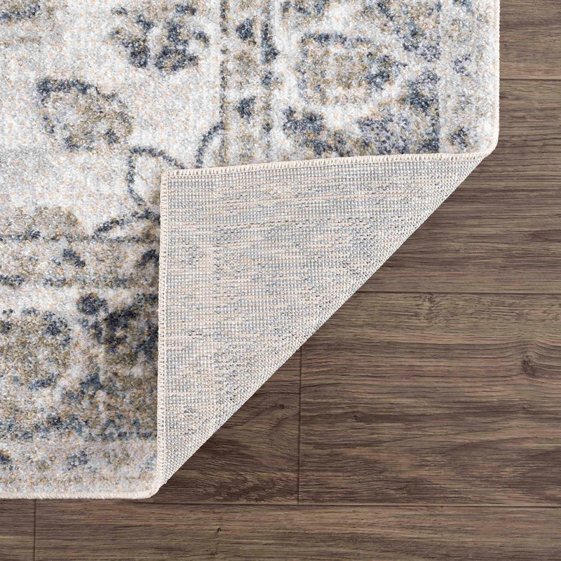 Rudo Blue Flat Pile Washable Rug