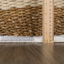 Brone Blue Checkered Washable Rug