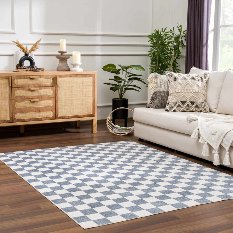 Brone Checkered Washable Area Rug