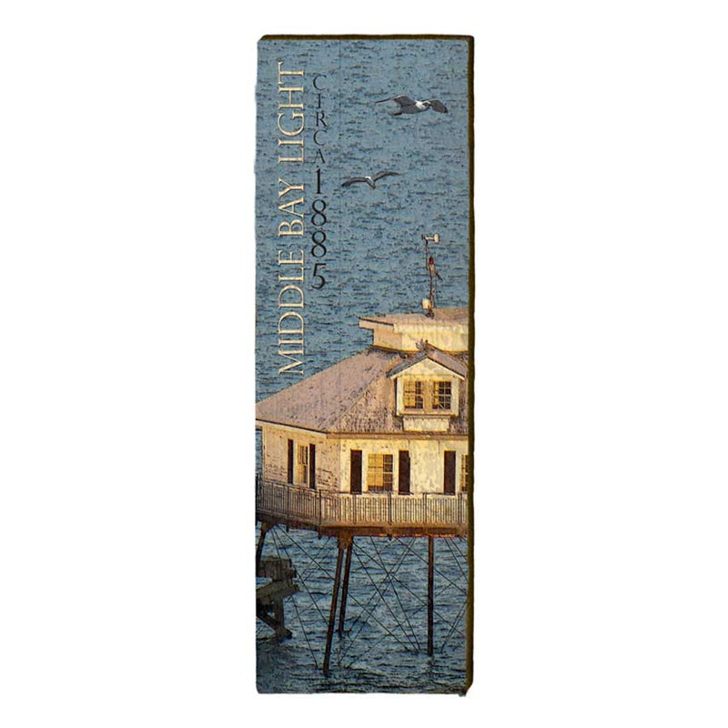 Middle Bay Lighthouse Home Decor Art Print on Real Wood