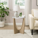 Luna 19" Round Side Table with Open Crossed Arch Base