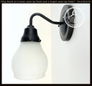 Holophane Fluted Pear Frosted Glass Wall Sconce or Pendant Light