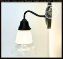 Delicate Floral Heart Frost and Clear With Gold Band by The Lamp Goods
