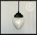 Vintage Clear Beehive Hobnail Glass Pendant