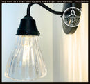 Thick Holophane Clear Glass Wall Sconce or Pendant Light
