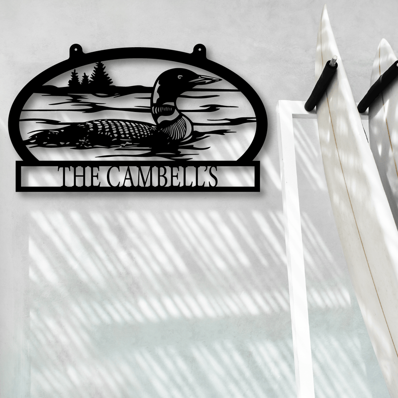 Outdoor Sign with Loon