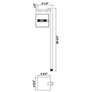 LLP002 12V 3W 3000K Warm White Integrated LED Shallow Shade Mid Century Square Top Bollard Path Light