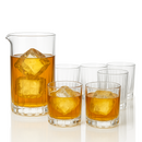 360 Rotating Old Fashioned Glass Set With Mixing Pitchers