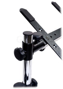 Double DJ Laptop Stand by FAT TOAD | 2 Tier PC Table Holder | Portable Computer Clamp Equipment Rack with Support Mounts for Music Studio Mixers, Controllers, Monitors, & Disc Jockey Booth Gear
