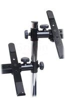 Double DJ Laptop Stand by FAT TOAD | 2 Tier PC Table Holder | Portable Computer Clamp Equipment Rack with Support Mounts for Music Studio Mixers, Controllers, Monitors, & Disc Jockey Booth Gear