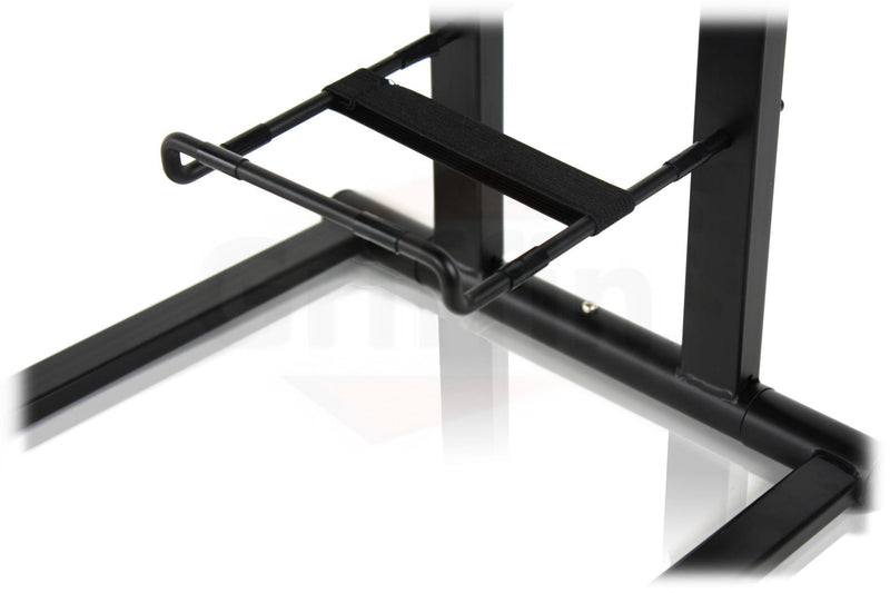 2 PACK - DJ Laptop Stand with Sub-tray Shelf by FAT TOAD | Folding Compact Pro Audio Computer Table Top Rack Stand Mount for iPads, Mixer Controller & Tablets | Portable PC Gear, Stage Booth or Office