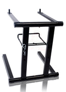 Folding DJ Laptop Stand with Sub-tray Shelf by FAT TOAD - Pro Audio Computer Table Top Rack Stand Mount for iPads, Mixer Controller & Tablets PC Gear