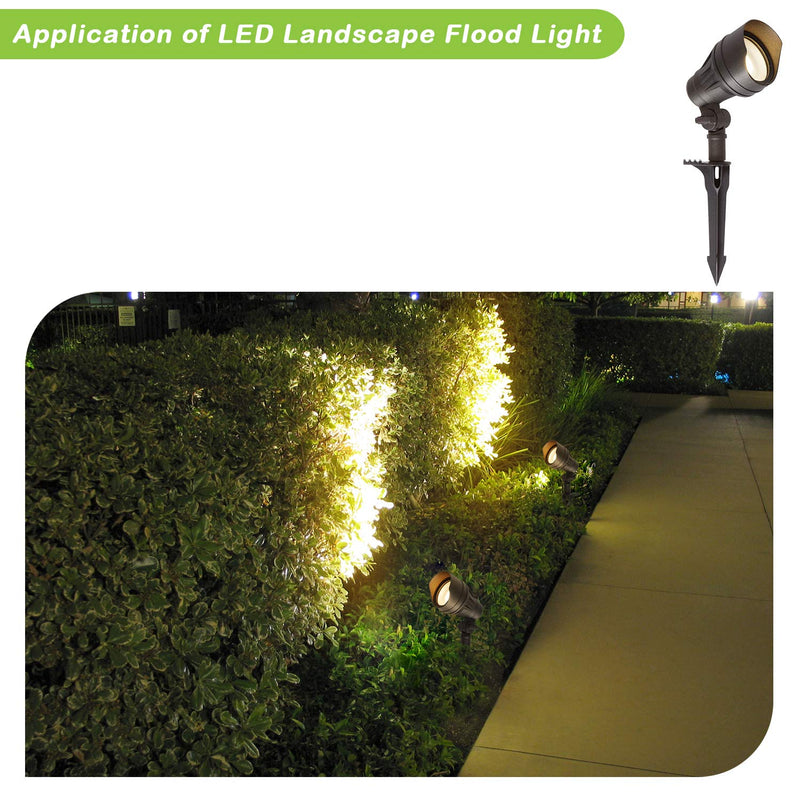 Low Voltage LED Landscape Spot Light Kits, 10W 390LM, 4 Pack, Driver & Cable NOT Included