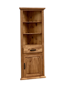 Traditional Small Corner Rustic Bookcase Cabinet
