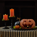 Orange Jack-o'-lantern Pumpkin Tealight Holder