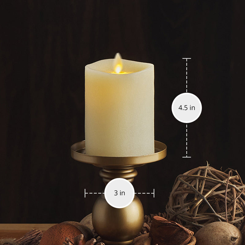 Chalky Ivory Flameless Candle Pillar