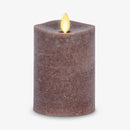 Chalky Raisin Flameless Candle Pillar