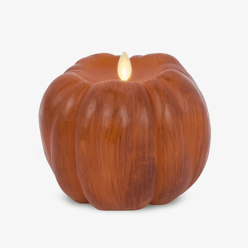 Burnt Orange Flameless Candle Pumpkin