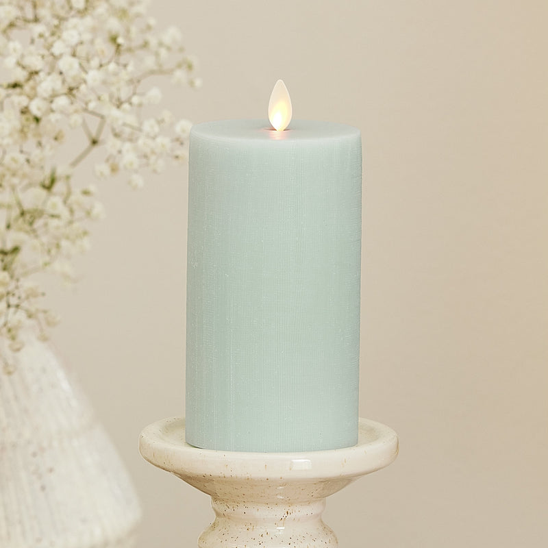 Chalky Linen Fresh Mint Flameless Candle Pillar