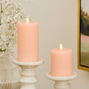 Chalky Linen Mellow Peach Flameless Candle Pillar