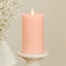Chalky Linen Mellow Peach Flameless Candle Pillar