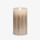 Embedded Wheat Flameless Candle Pillar