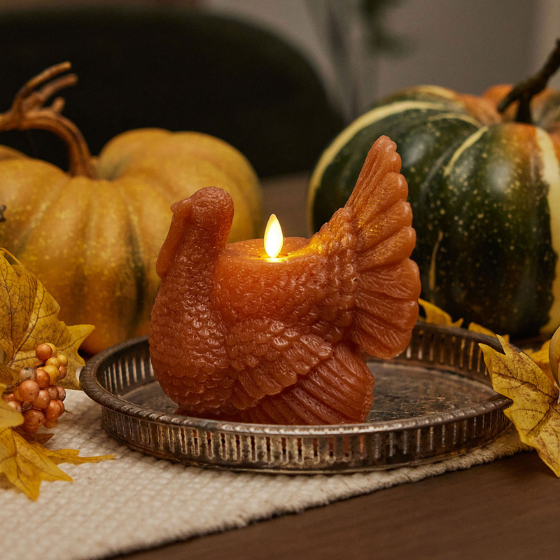 Adobe Flameless Candle Turkey