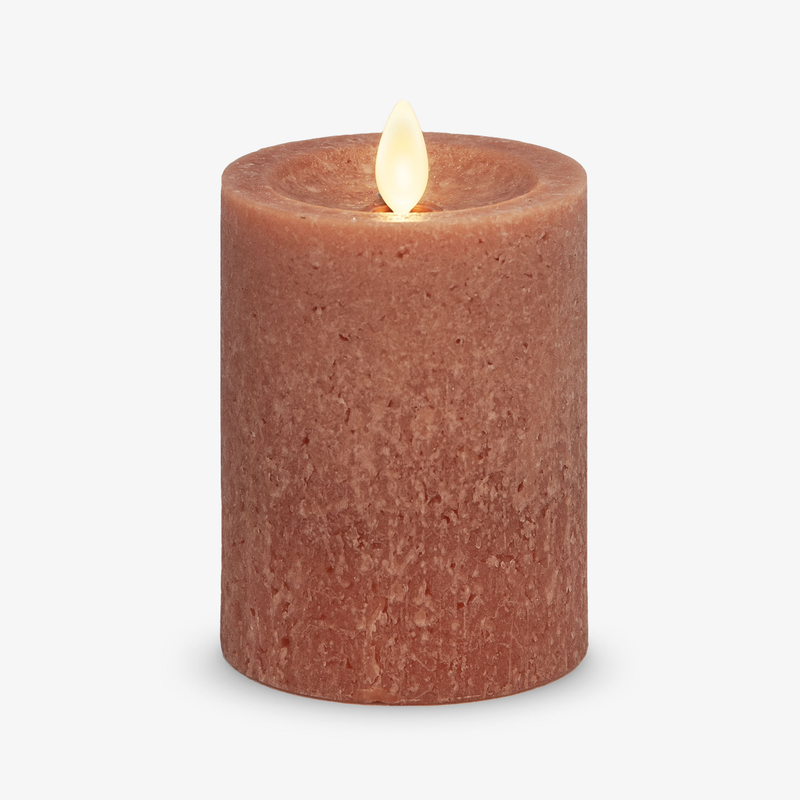 Adobe Seaglass Flameless Candle Pillar